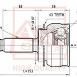 ШРУС НАРУЖНЫЙ LANCER/OUTLANDER 25x29x57 ASVA