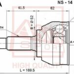 ШРУС НАРУЖНЫЙ 23x52x25 ASVA
