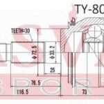 ШРУС НАРУЖНЫЙ FORTUNER/HILUX 30x29x72 ASVA