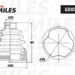 Пыльник ШРУСа NISSAN QASHQAI I/X-TRAIL T31 2.0 07- внутр. пер. MILES
