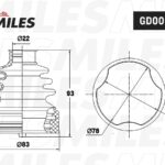 Пыльник ШРУСа NISSAN QASHQAI I/X-TRAIL T31 2.0 07- внутр. пер. (со смазкой) MILES
