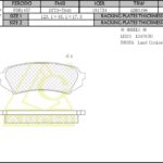 Тормозные колодки LEXUS LX470 98-, TOYOTA Land Cruiser 98- Задн. ANCHI