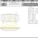 Тормозные колодки TOYOTA HARRIER, RX300  CU3 , KLUGER  CU2  03- Задн. ANCHI