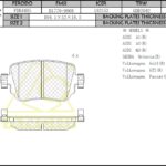 Тормозные колодки VAG 07-  REAR ANCHI