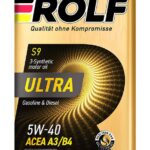 Масло моторное синтетическое Ultra 5W40 API SP ACEA A3/B4 1л ROLF
