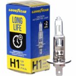 Лампа галогеновая головного света Н1 12V 55W P14,5s Long Life картон 1шт GOODYEAR