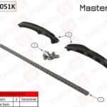 Комплект цепи ГРМ Volkswagen TOURAN 1.4 TSI BWK/CAVA  03-10 (без звездочек) MASTERKIT
