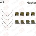 Комплект установочный тормозных колодок Toyota AVENSIS (_T22_) 1997 - 2003 MASTERKIT