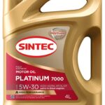 Масло моторное синтетическое Platinum 7000 5W30 API SL/CF ACEA A3/B4 4л SINTEC