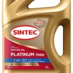 Масло моторное синтетическое Platinum 7000 5W30 API SP ACEA C2/C3 4л SINTEC