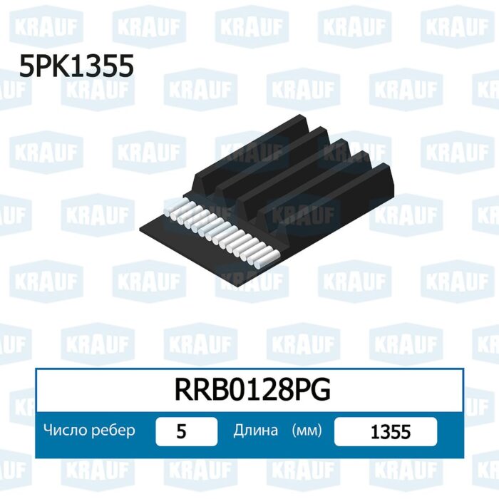 Ремень поликлиновой KRAUF RRB0128PG — изображение 2
