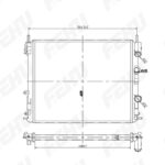 Радиатор охлаждения (сборный) Renault Logan A/C (04-) 1.4/1.6 FEHU