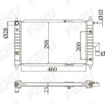 Радиатор охлаждения (сборный) Daewoo Matiz (01-) 0.8/1.0 MT FEHU