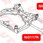 Сайлентблок рычага передней подвески, передний VTR