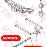 Сайлентблок продольной тяги задней подвески, перед VTR