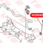 Тяга стабилизатора передней подвески, правая VTR
