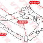 Сайлентблок подрамника, задний VTR