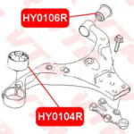 Сайлентблок рычага передней подвески, задний VTR