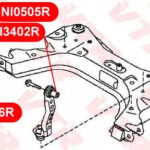 Сайлентблок левого кронштейна подрамника передней VTR