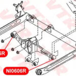 Сайлентблок поперечного рычага задней подвески, пр VTR