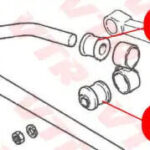 Сайлентблок тяги стабилизатора передней подвески, нижний ВАЗ 2108,2110,2170,1118,2170,2190 (полиурет VTR