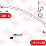 Тяга стабилизатора передней подвески, левая VTR