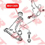 Сайлентблок рычага передней подвески, задний, усил VTR