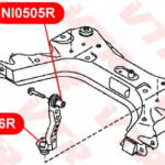 Сайлентблок кронштейна передней подвески, верхний VTR