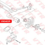 Сайлентблок балки задней подвески VTR