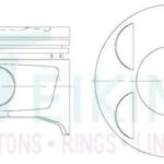 Поршень без колец ( цена за 1 шт) Toyota 5AFE d78.7+0.50 (13103-15050) TEIKIN