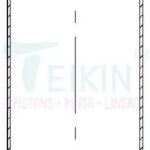 Гильза цилиндра Toyota 2.0D 2C/2C-T d86.0 (полуобработ., с буртом) (11461-64090) TEIKIN