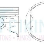 Поршень без колец Mitsubishi 4G93 II, d81.0 STD (MD190610/MD318097) Teikin TEIKIN