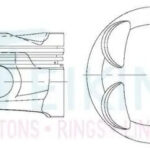 Поршень без колец ( цена за 1 шт) BMW N12B16A/Peugeot EP6 d77.0+0.50 TEIKIN