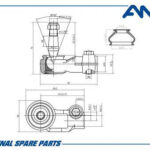 Наконечник рулевой левый DAEWOO Nexia, Espero, CHEVROLET Lanos T100 AMDTE121L AMD