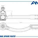Наконечник рулевой правый HYUNDAI Solaris RB, 2010- AMDTE198 AMD