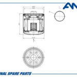 Фильтр масляный NISSAN Qashqai II J11E, 2,0, 2013-, X-Trail III T32, 2,0, 2014-, Tiida SC11X, 1,6, 1,8, Tiida II C11X, 1,6, 1,8, 2007- AMDFL716 AMD
