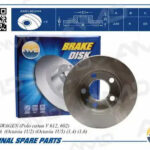 Диск тормозной задний VOLKSWAGEN Polo седан V 612, 602, SKODA  Octavia 1U2, Octavia 1U5, 1,4, 1,6 AMDBD249 AMD