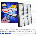 Фильтр воздушный TOYOTA Land Cruiser Prado J150, 3,0D, 2.7, 2009-, Land Cruiser J100, 4,7, 1998-2007, LEXUS GX _J15_, 4,6, 2009-, LX UZJ100, 4,7, 2002-2007 AMDFA795 AMD
