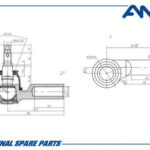 Наконечник рулевой левый AMD TE354L