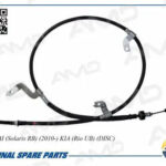 Трос ручного тормоза правый HYUNDAI Solaris RB, 2010-, KIA Rio UB, DISC AMDRP141 AMD