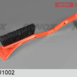 Щетка от снега и льда мягкая распушенная щетина, эргономичная рукоятка, скребок   59*10*5см FENOX