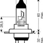 Лампа г/с H4 (60/55W) P43t-38 Original 12V 64193 4050300001470 OSRAM
