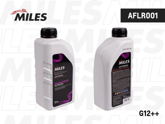 Антифриз готовый G12++ (фиолетовый, SUPER LONG LIFE COOLANT -40C) 10 кг. AFLR010 MILES — изображение 1