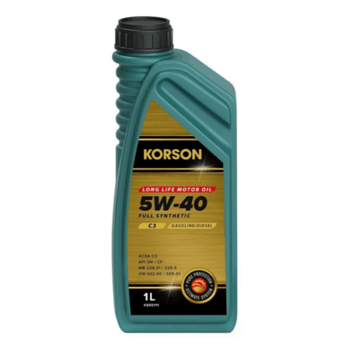 Масло моторное FULL SYNTEHTIC 5W-40 C3 1л KS00111 KORSON — изображение 1