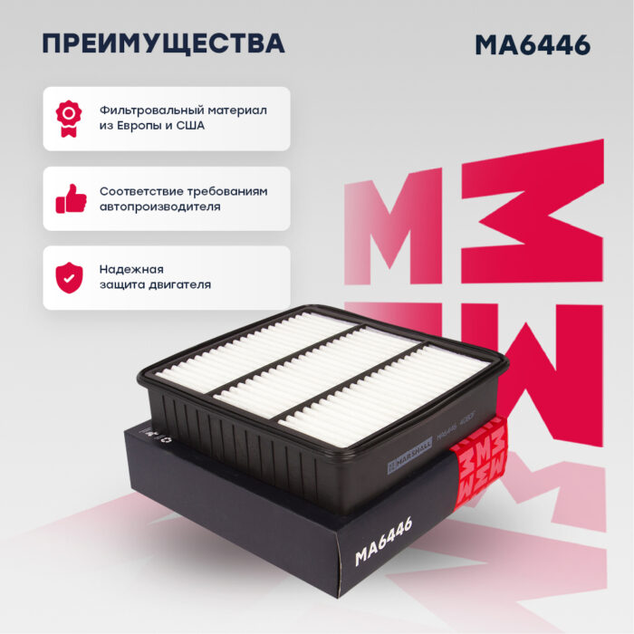Фильтр воздушный MITSUBISHI COLT 95-, DION 00-, GALANT 92-, LANCER 91- MA6446 MARSHALL — изображение 2