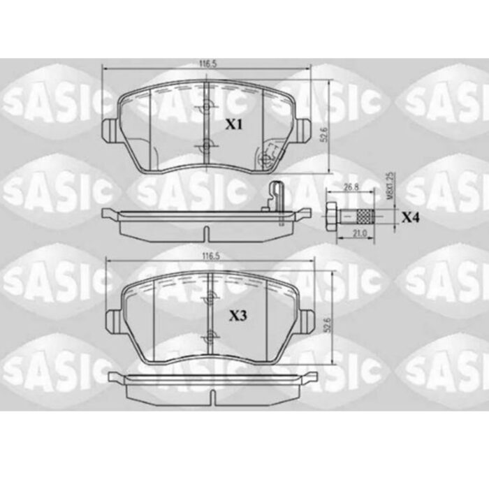 Колодки дисковые LADA VESTA / RENAULT DUSTER / NISSAN NOTE, MICRA K12 SASIC 6214011 — изображение 1