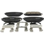 КОЛОДКИ ТОРМОЗНЫЕ ПЕРЕДНИЕ КОМПЛЕКТ (С ПРОТИВОСКРИПНОЙ ПЛАСТИНОЙ, СКОБАМИ) 2201-DL3F FEBEST