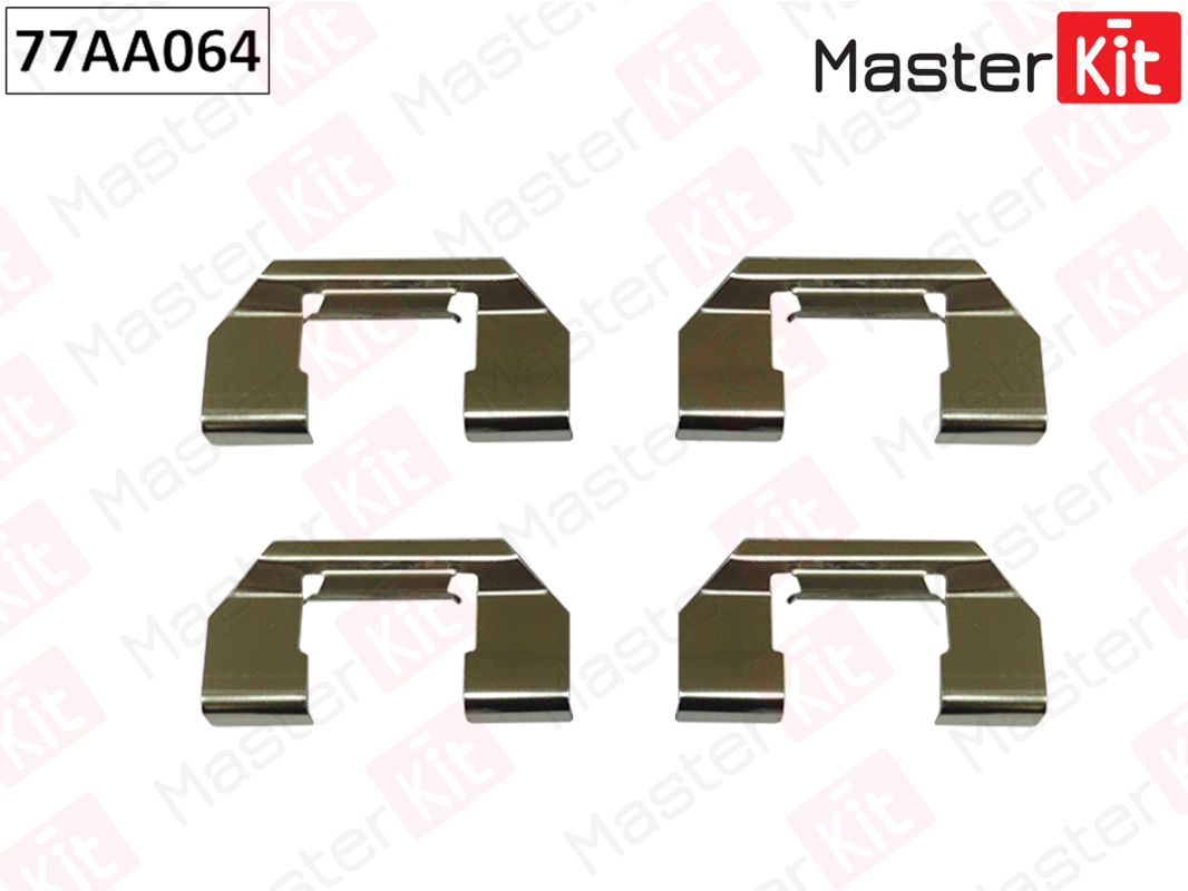 77AA064-MASTERKIT Комплект установочный дисковых колодок NISSAN PRIMERA 06-90-, ALMERA 03-00- 77AA064 MasterKit — изображение 1