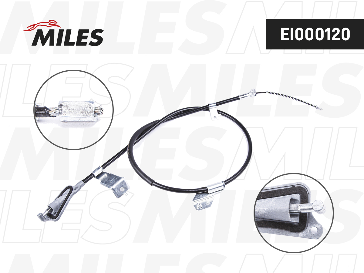 EI000120-MILES Трос стояночного тормоза левый задний NISSAN ALMERA 01- EI000120 EI000120-MILES — изображение 1