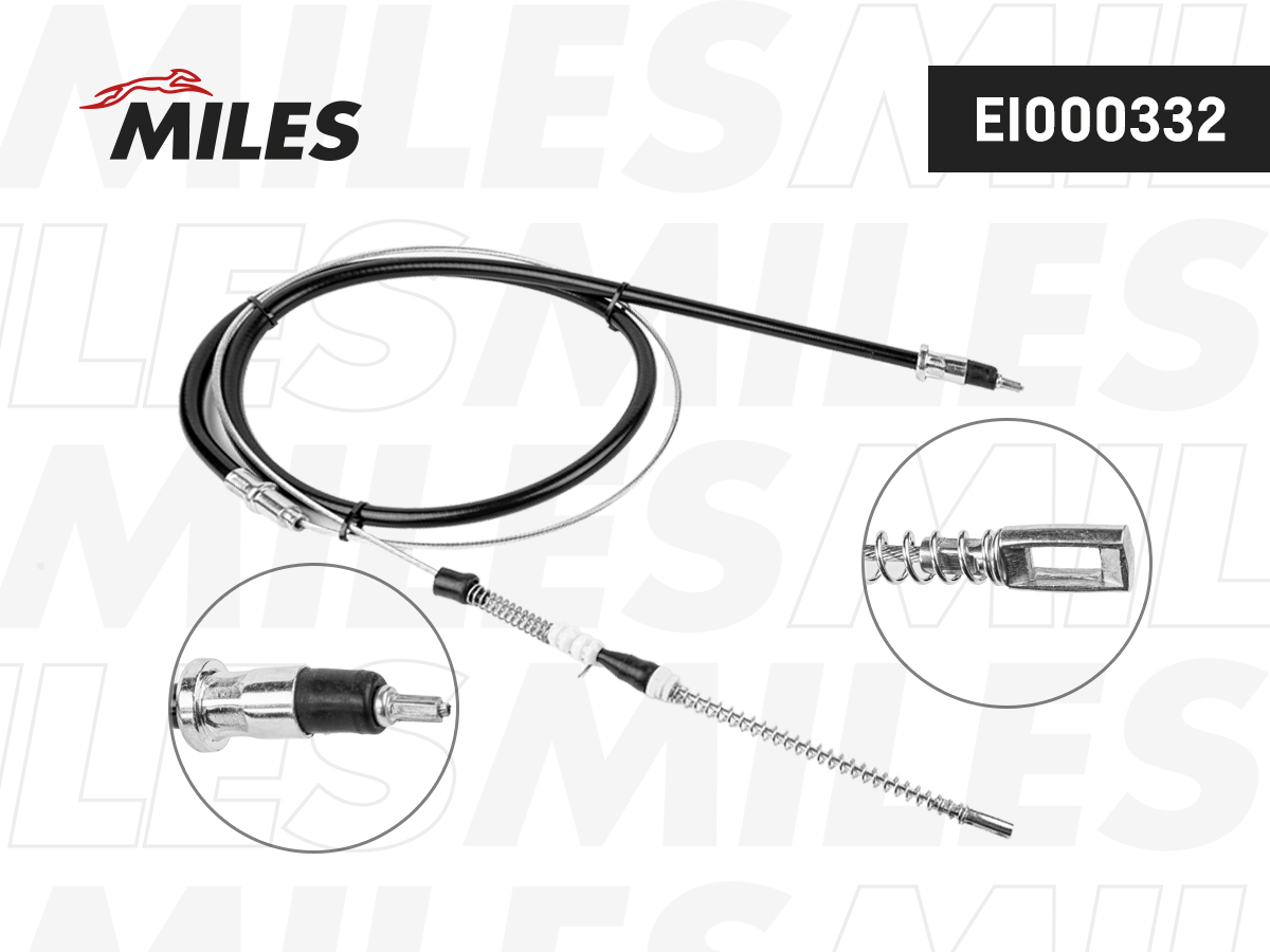 EI000332-MILES Трос стояночного тормоза правый OPEL VECTRA A 1.4-1.8 EI000332 EI000332-MILES — изображение 1